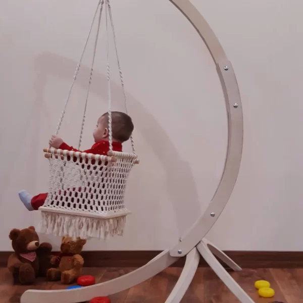 Suport și leagăn alb