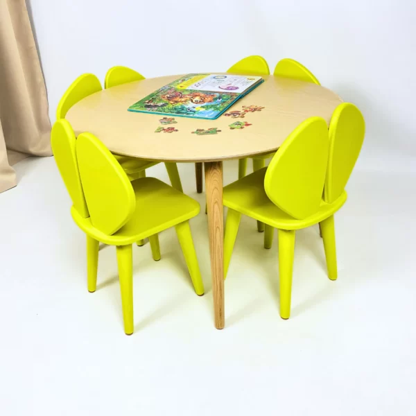 Masa rotunda con lac