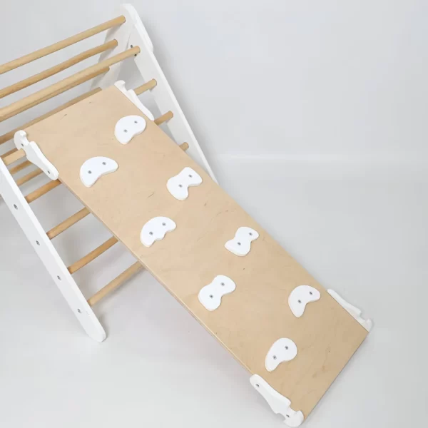 Треугольник Pikler с горкой  бело-лаковый набор